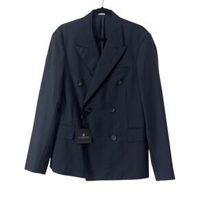 Lanvin NWT Wool Navy Double-Breasted Blazer